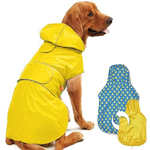Dog Raincoat With Hood: Waterproof, Adjustable, and Reflective for All Sizes